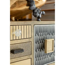 KARE Design Commode Haute Chalet Dore 13 Tiroirs