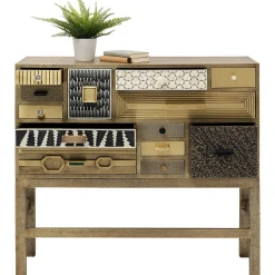 KARE Design Commode Haute Chalet Dore 13 Tiroirs