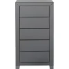 KARE Design Commode Haute Luxury Push 5 Tiroirs Gris