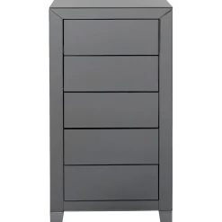 KARE Design Commode Haute Luxury Push 5 Tiroirs Gris