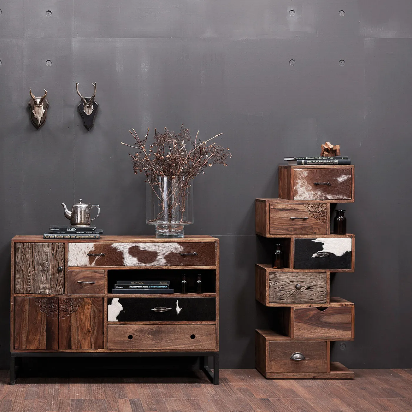 KARE Design Commode Rodeo Zick Zack 6 Tiroirs