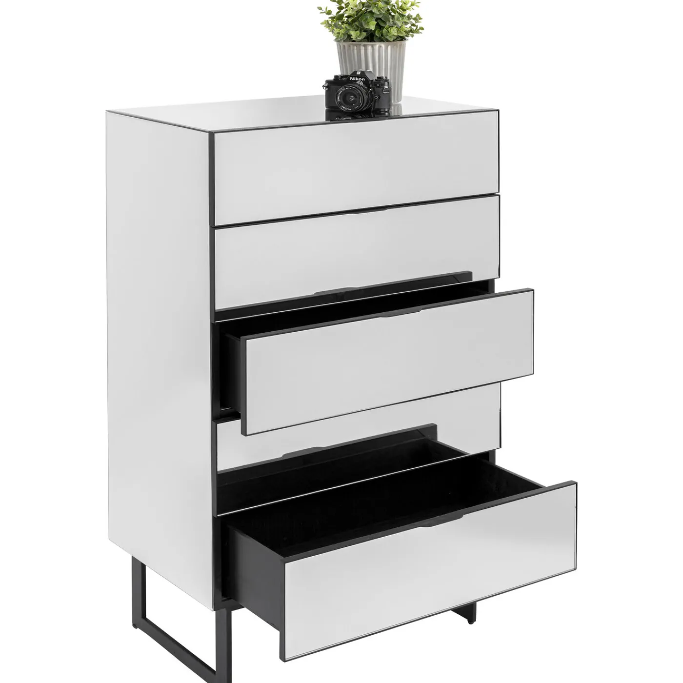 KARE Design Commode Soran Noir 65X114Cm