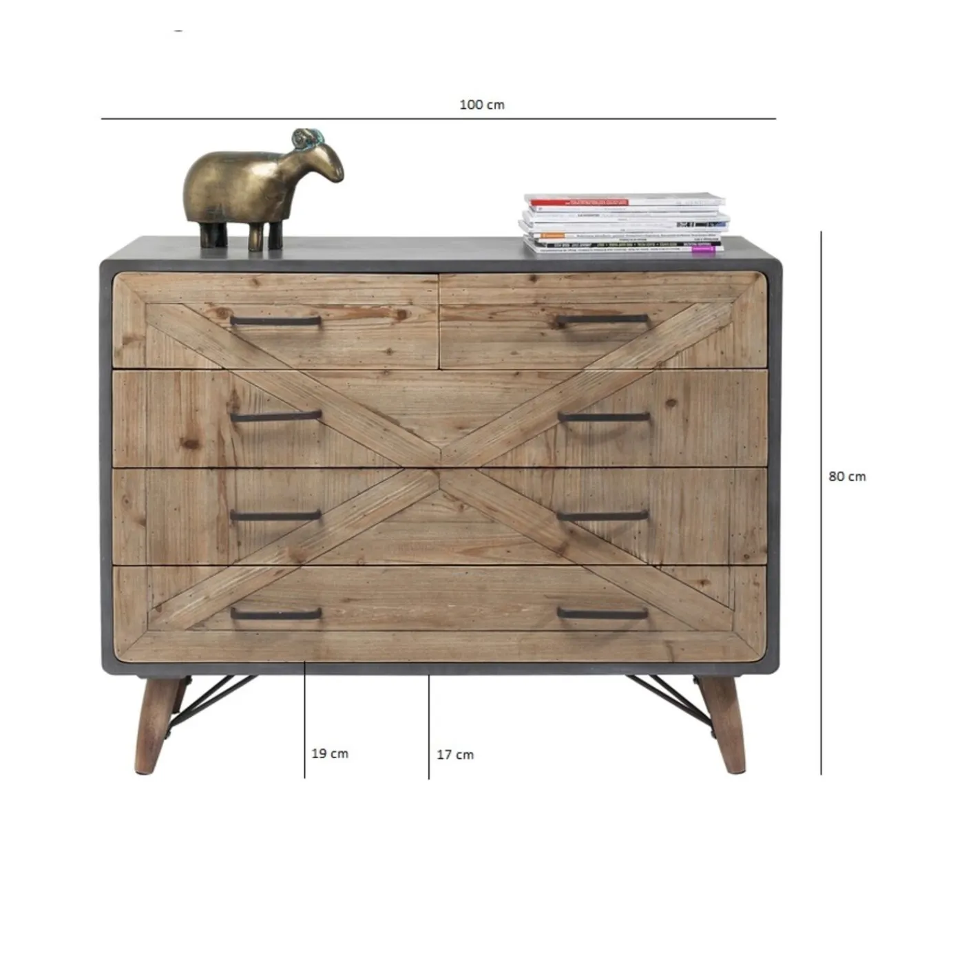 KARE Design Commode X Factory 5 Tiroirs