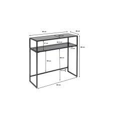KARE Design Console Loft Noir 80X85