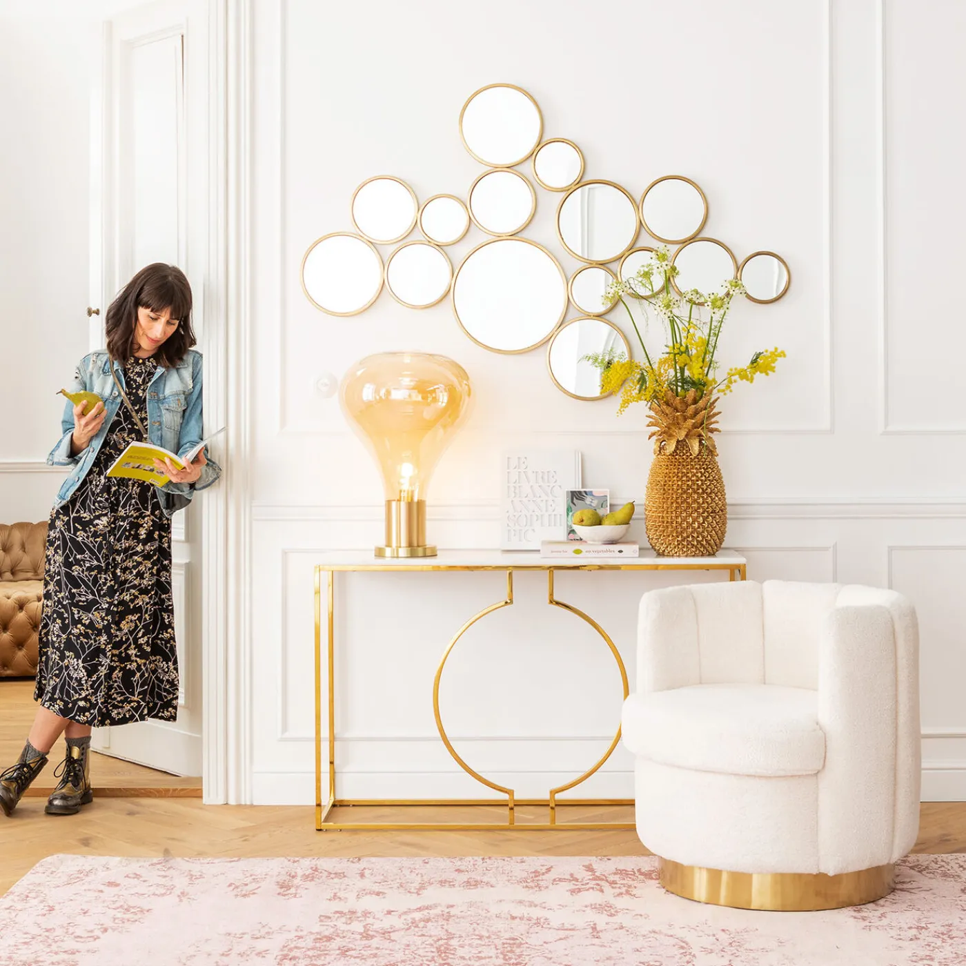 KARE Design Console Miami Loft Dore 120Cm