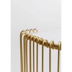 KARE Design Console Wire Verre Marbre Dore 142X89Cm