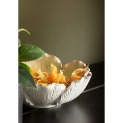KARE Design Coupe Décorative Flower Bloom Creme-Dore O20Cm