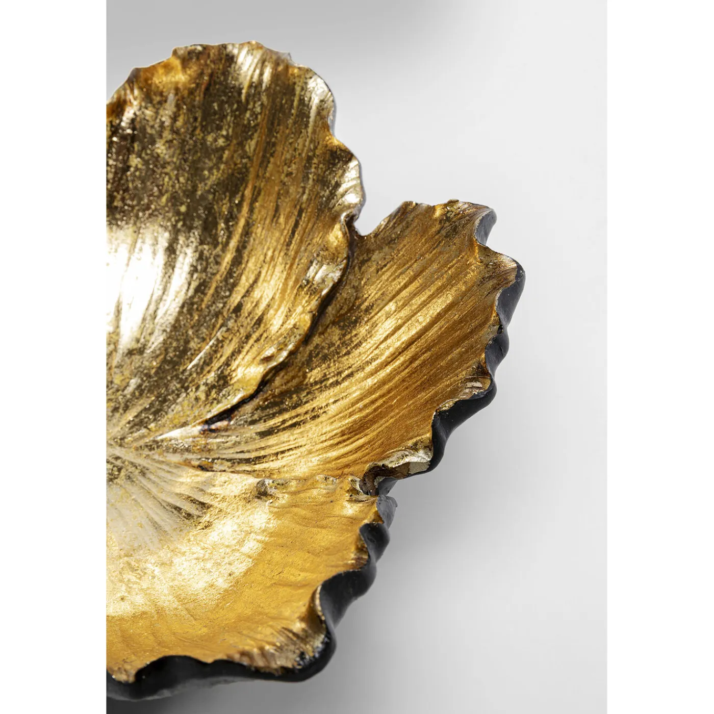 KARE Design Coupe Décorative Flower Bloom Noir-Dore O20Cm