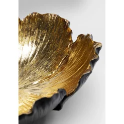 KARE Design Coupe Décorative Flower Bloom Noir-Dore O25Cm