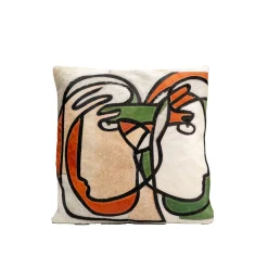 KARE Design Coussin Thoughts Faces 40X40Cm