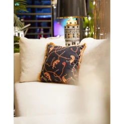 KARE Design Coussin Tiger Chain Noir 45X45Cm