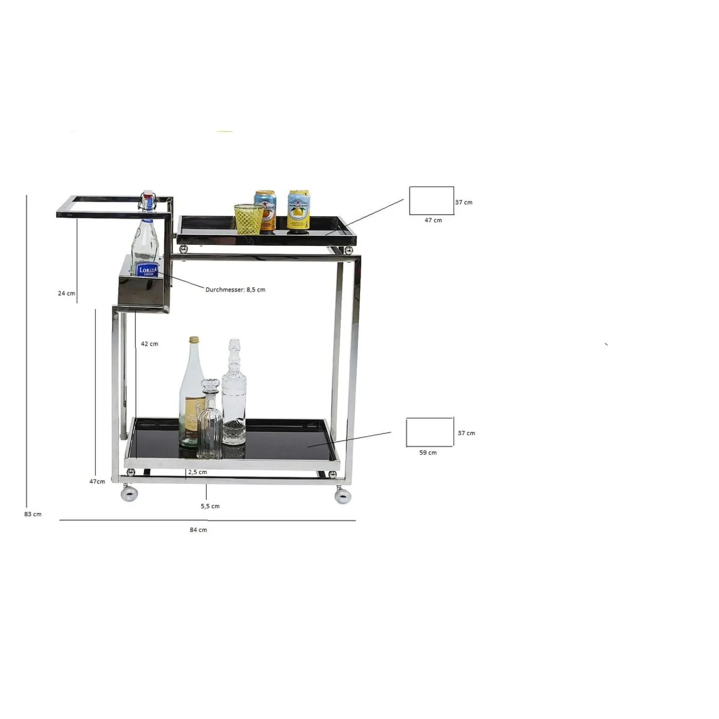KARE Design Desserte Barfly Chrome