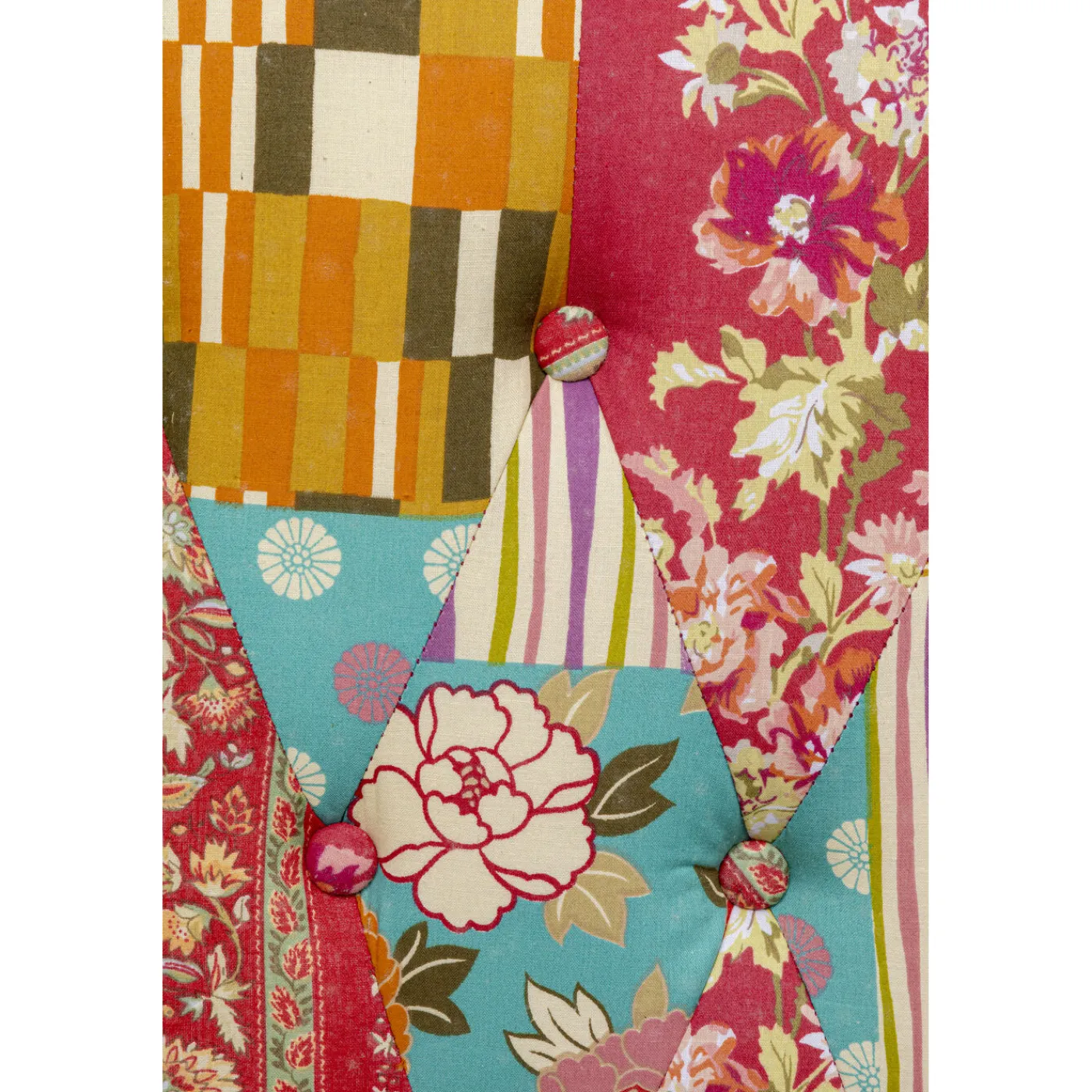 KARE Design Fauteuil À Oreilles Patchwork Rouge