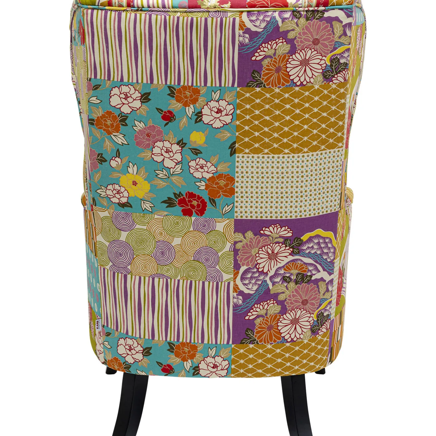 KARE Design Fauteuil À Oreilles Patchwork Rouge