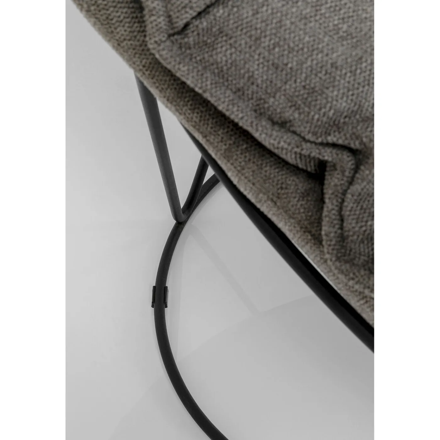 KARE Design Fauteuil Avec Repose-Pied Snuggle Gris (2/Parts)