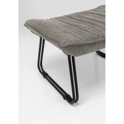 KARE Design Fauteuil Avec Repose-Pied Snuggle Gris (2/Parts)