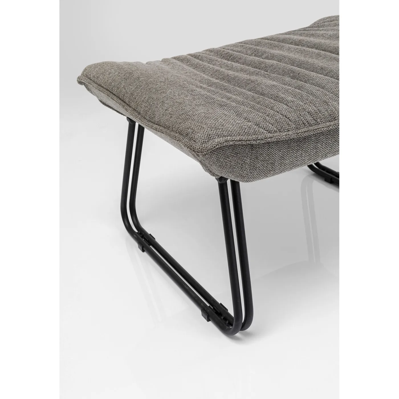 KARE Design Fauteuil Avec Repose-Pied Snuggle Gris (2/Parts)