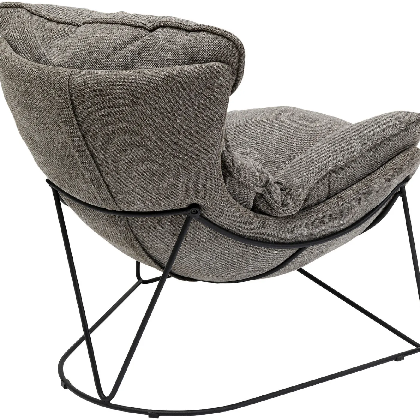 KARE Design Fauteuil Avec Repose-Pied Snuggle Gris (2/Parts)