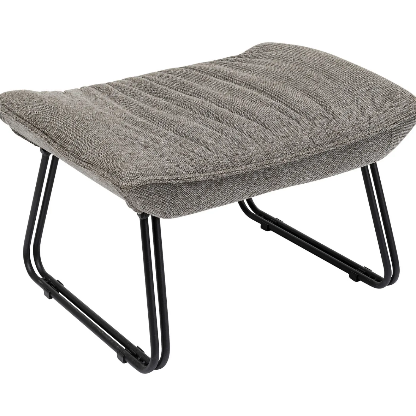 KARE Design Fauteuil Avec Repose-Pied Snuggle Gris (2/Parts)