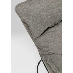 KARE Design Fauteuil Avec Repose-Pied Snuggle Gris (2/Parts)