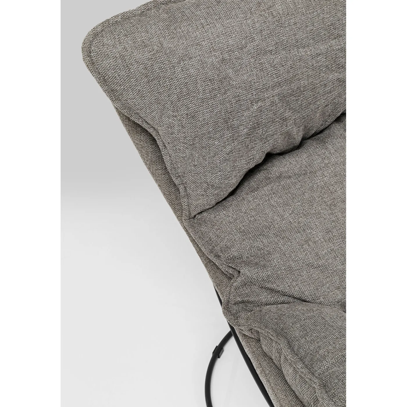 KARE Design Fauteuil Avec Repose-Pied Snuggle Gris (2/Parts)