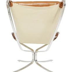 KARE Design Fauteuil Avec Tabouret Washington Marron