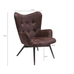 KARE Design Fauteuil Black Angels Wings Marron Econo