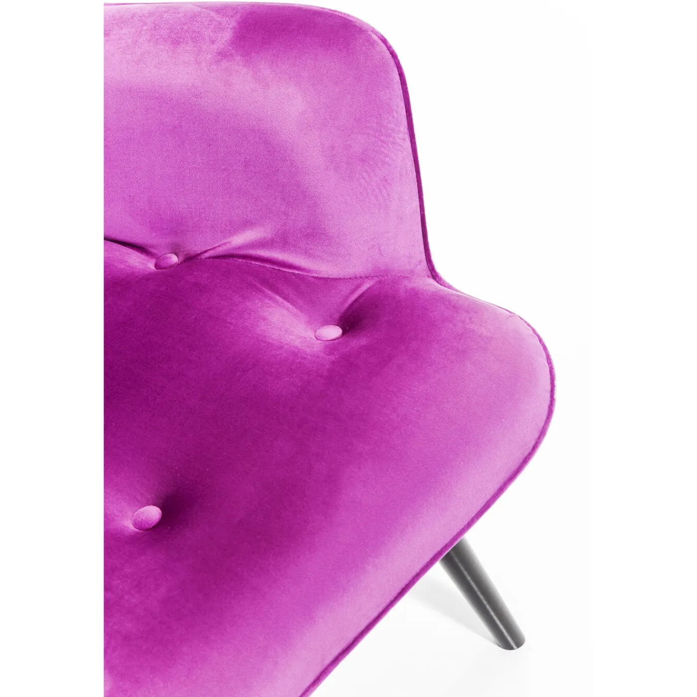 KARE Design Fauteuil Black Vicky Velours Violet