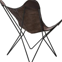 KARE Design Fauteuil Butterfly Marron Eco.