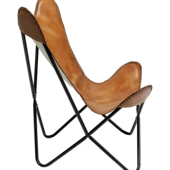 KARE Design Fauteuil California Cuir Marron