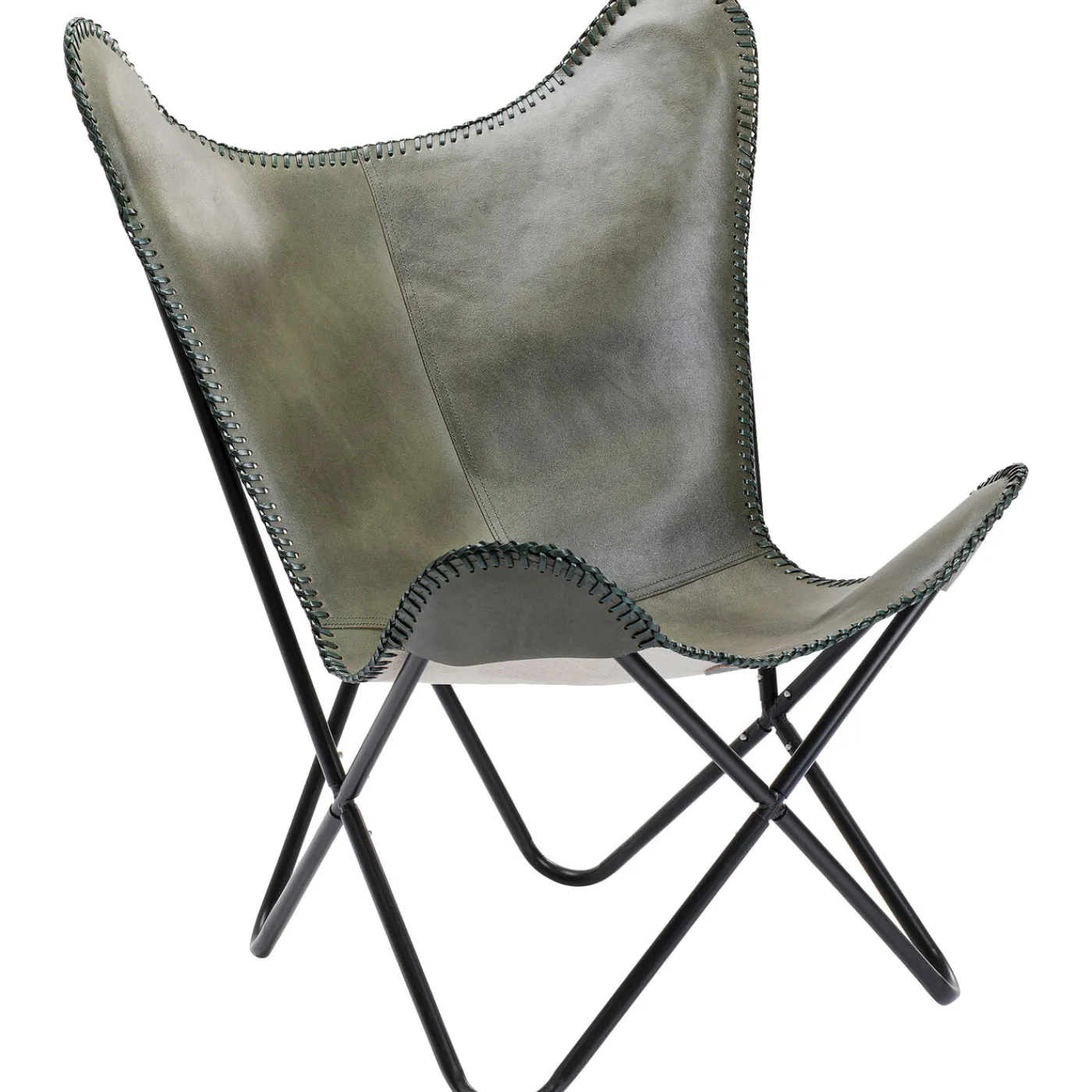 KARE Design Fauteuil California Cuir Kaki