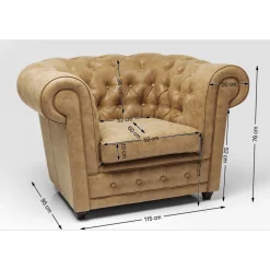 KARE Design Fauteuil Cambridge Vintage Eco