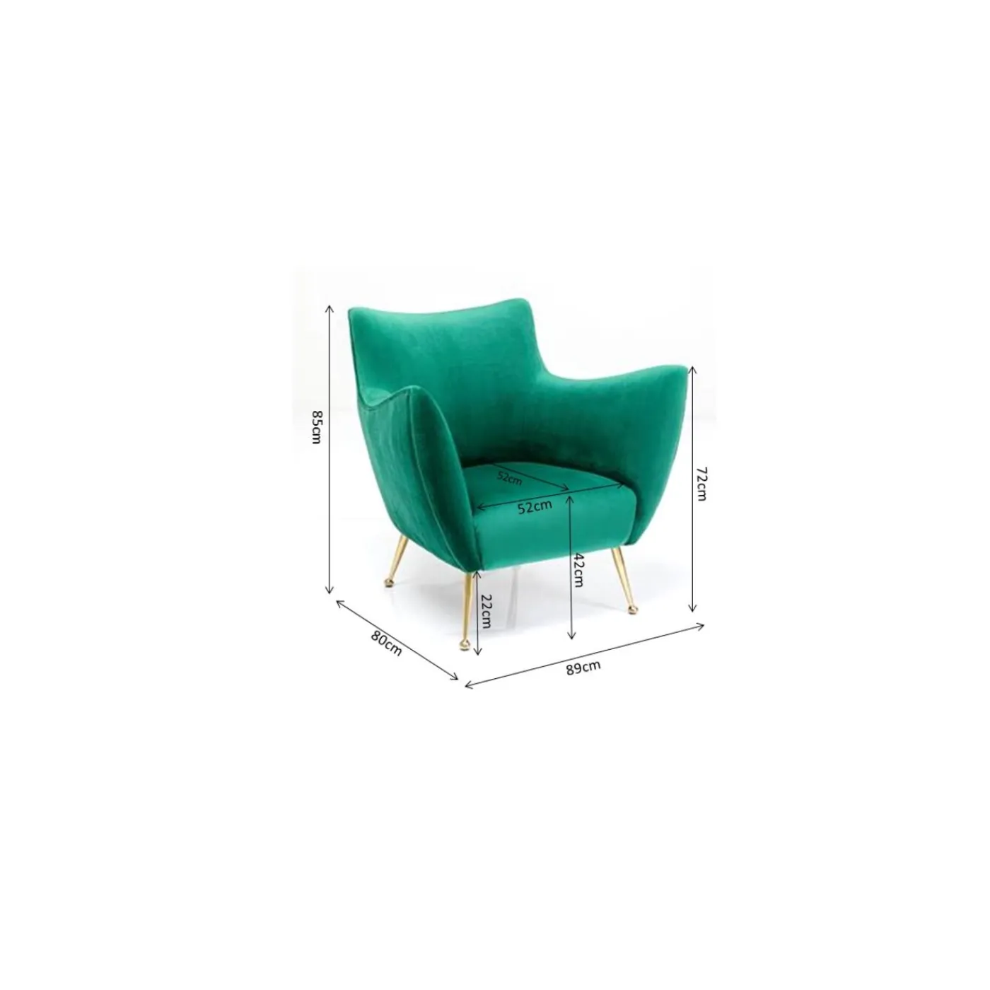 KARE Design Fauteuil Goldfinger Vert