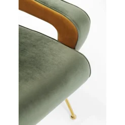 KARE Design Fauteuil Luna Haut Dossier Vert