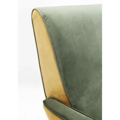 KARE Design Fauteuil Luna Haut Dossier Vert