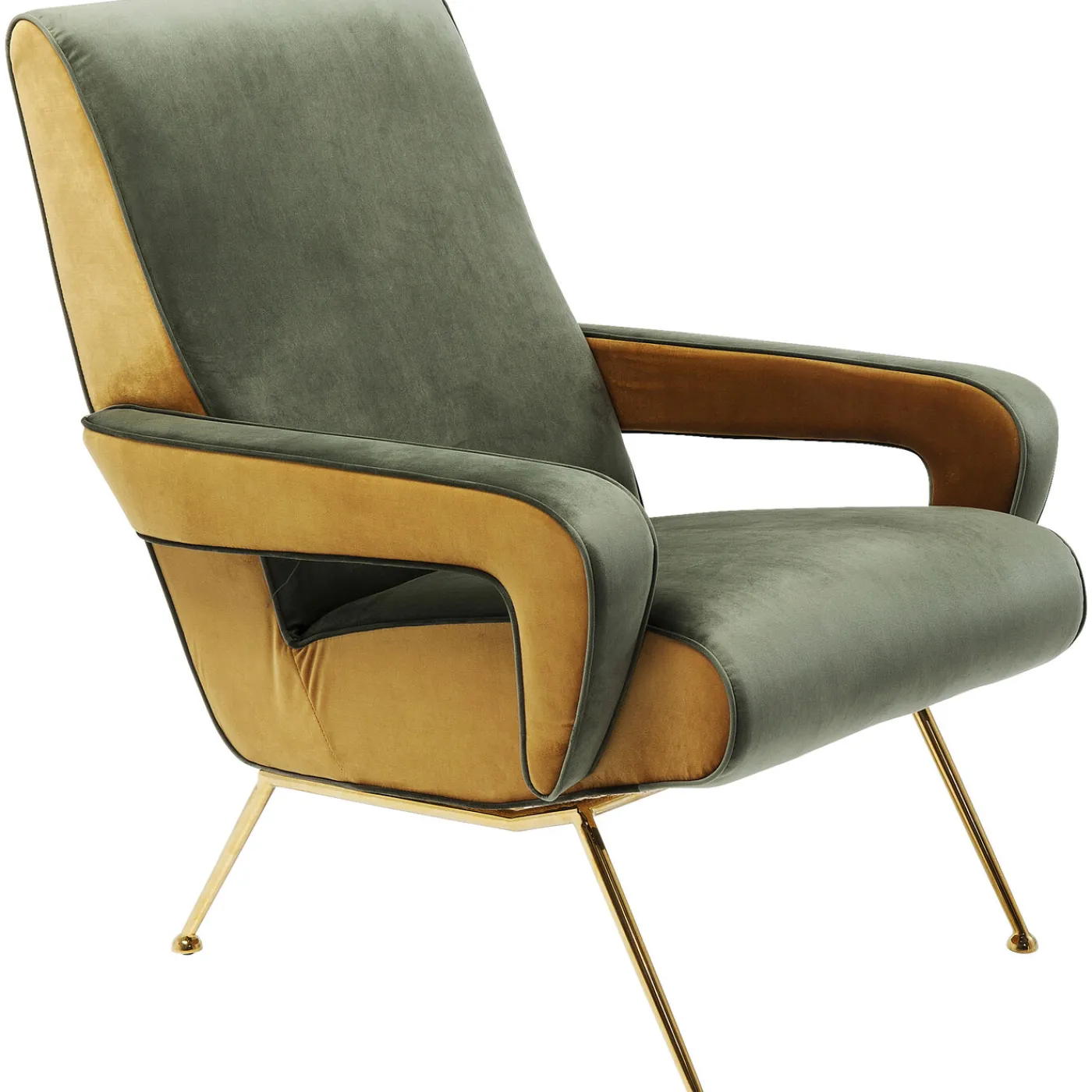 KARE Design Fauteuil Luna Haut Dossier Vert