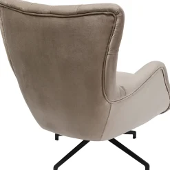 KARE Design Fauteuil Pivotant Bellissima Velours Beige