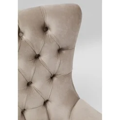 KARE Design Fauteuil Pivotant Bellissima Velours Beige