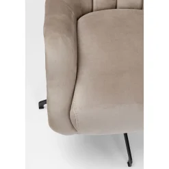 KARE Design Fauteuil Pivotant Bellissima Velours Beige