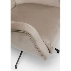 KARE Design Fauteuil Pivotant Bellissima Velours Beige