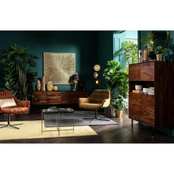 KARE Design Fauteuil Pivotant Bristol Rouge Rouille