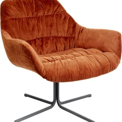 KARE Design Fauteuil Pivotant Bristol Rouge Rouille