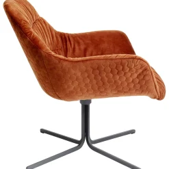 KARE Design Fauteuil Pivotant Bristol Rouge Rouille