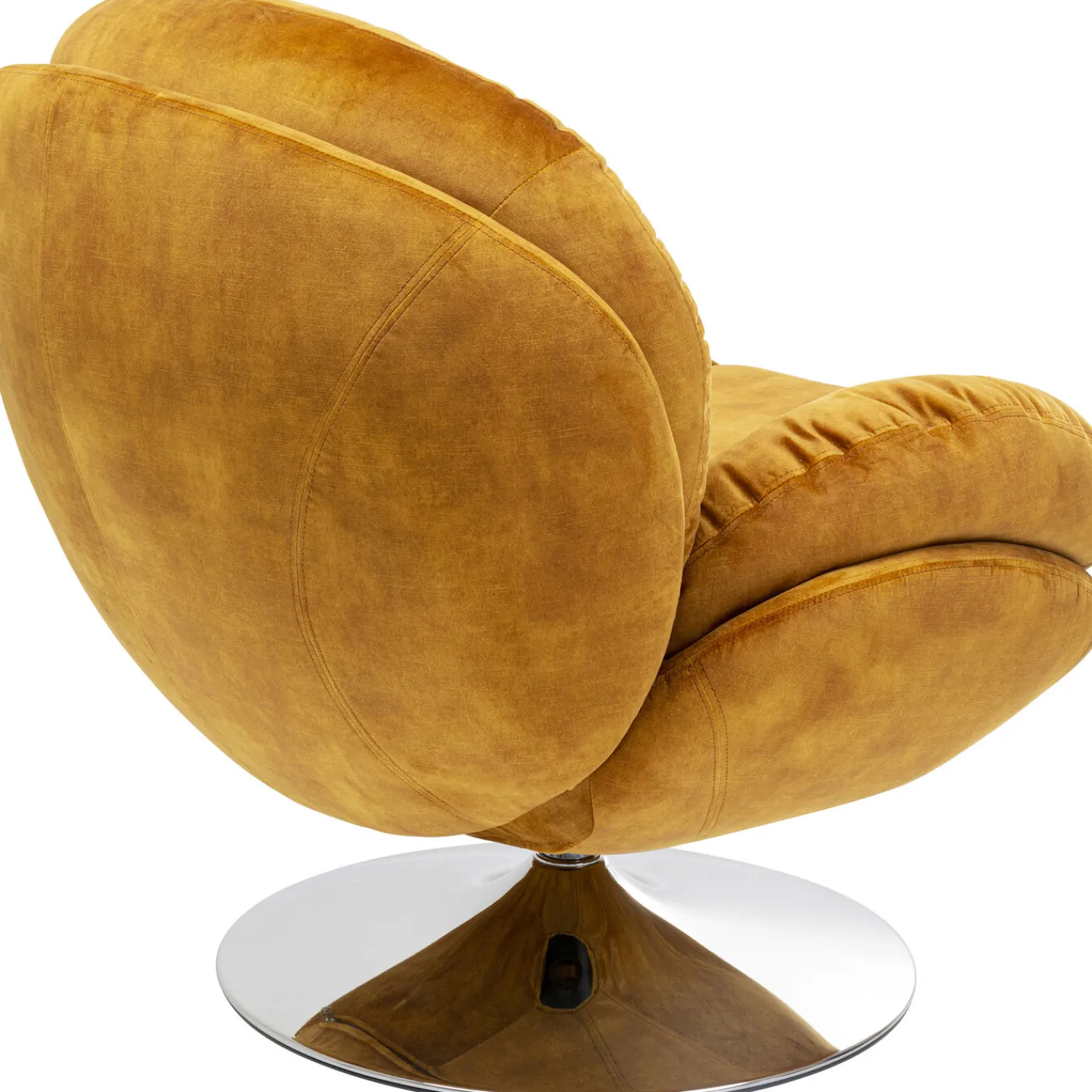 KARE Design Fauteuil Pivotant Cosy Ambre