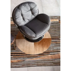 KARE Design Fauteuil Pivotant Cosy Gris