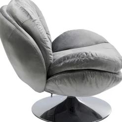 KARE Design Fauteuil Pivotant Cosy Gris