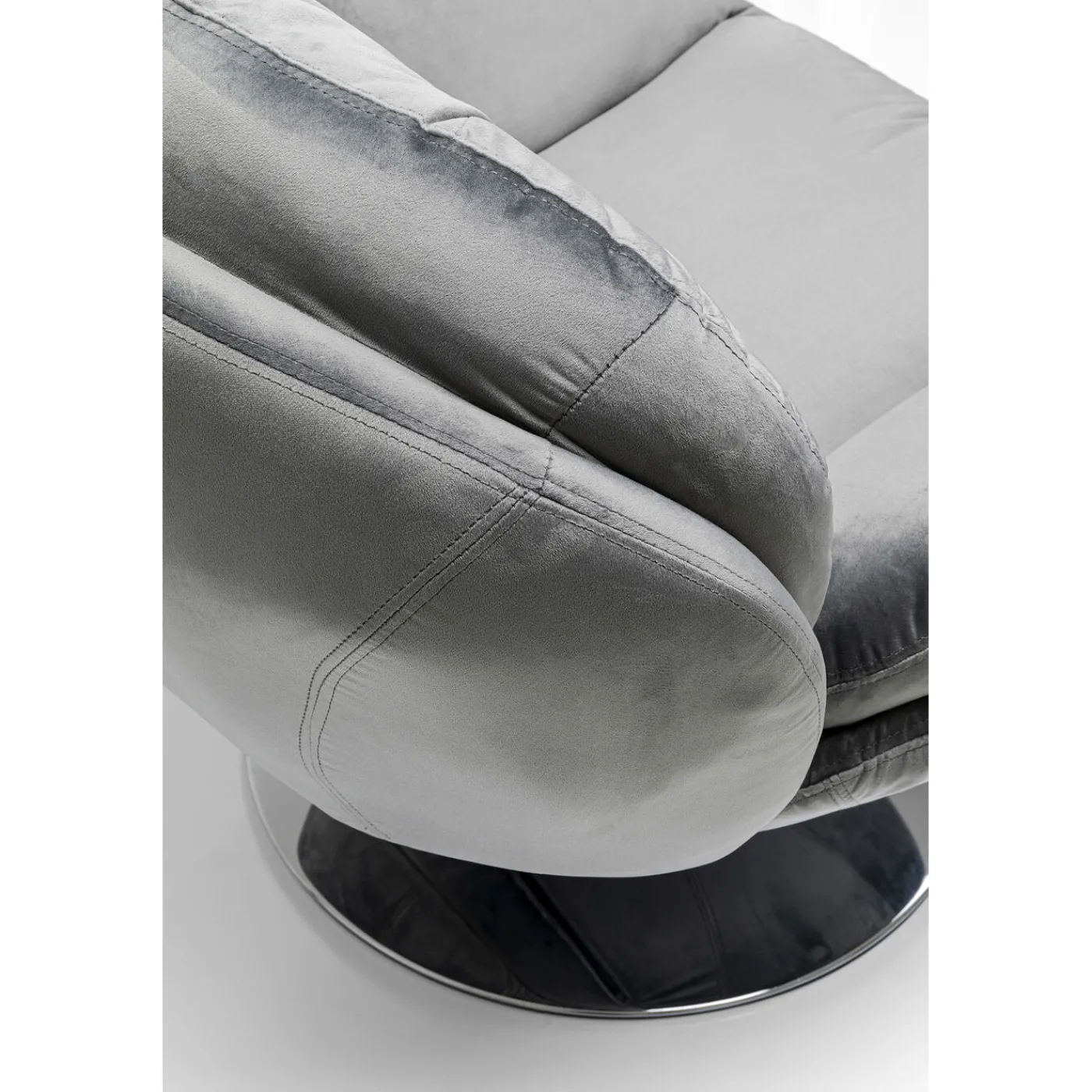 KARE Design Fauteuil Pivotant Cosy Gris