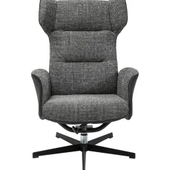 KARE Design Fauteuil Pivotant Et Repose-Pieds Ohio Salt And Pe