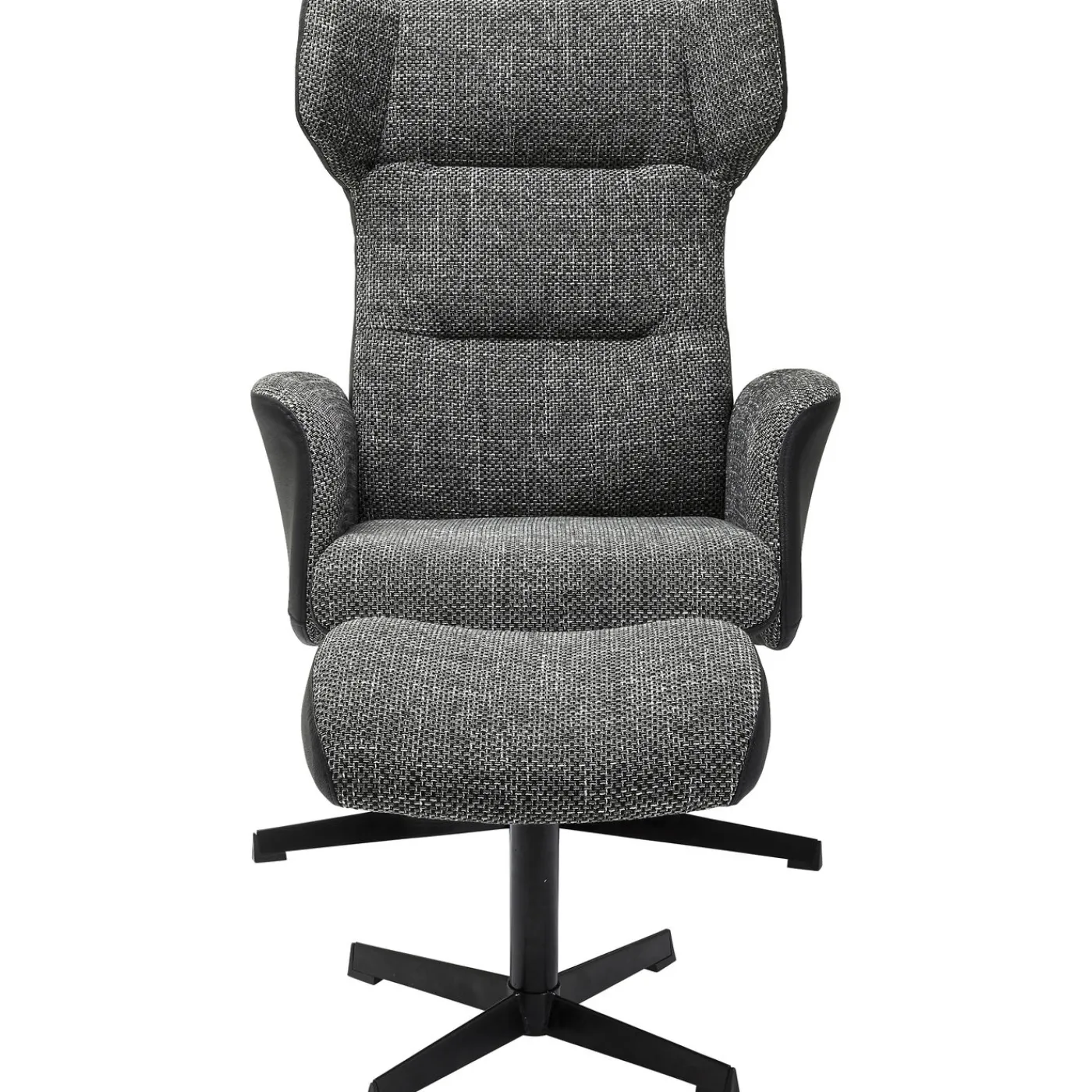 KARE Design Fauteuil Pivotant Et Repose-Pieds Ohio Salt And Pe