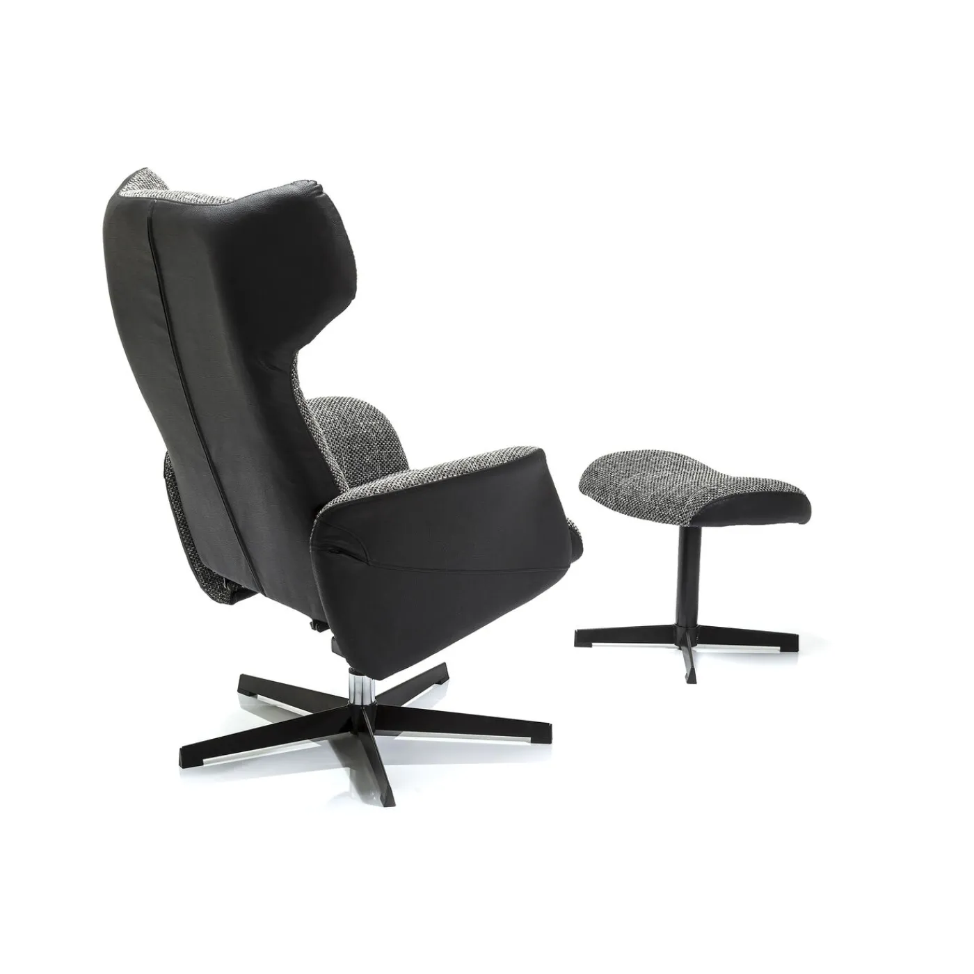 KARE Design Fauteuil Pivotant Et Repose-Pieds Ohio Salt And Pe